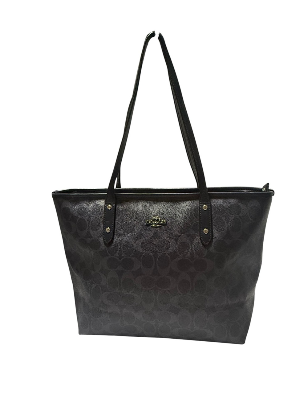 Coach leather signature tote bag